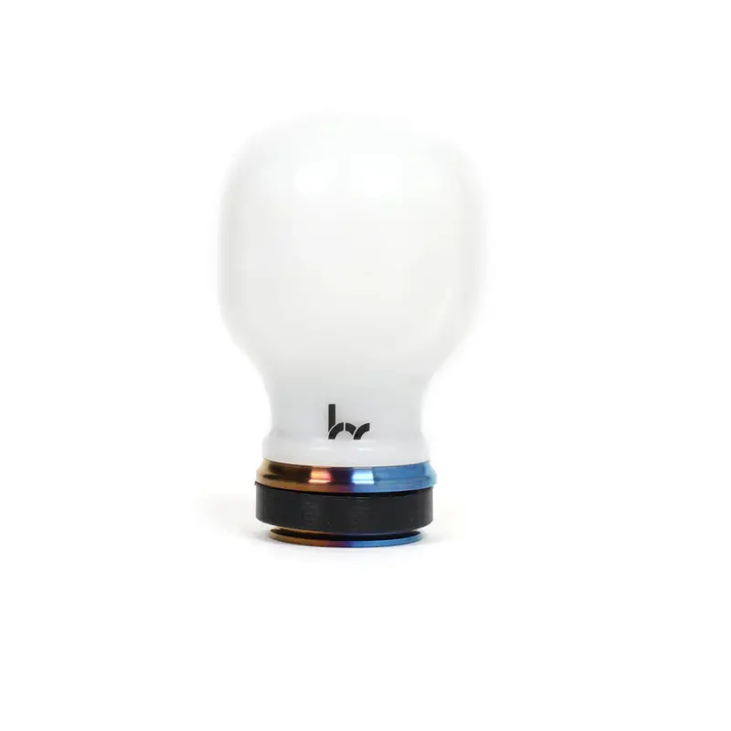Hybrid Racing Delrin Chicane Shift Knob White / Titanium 1