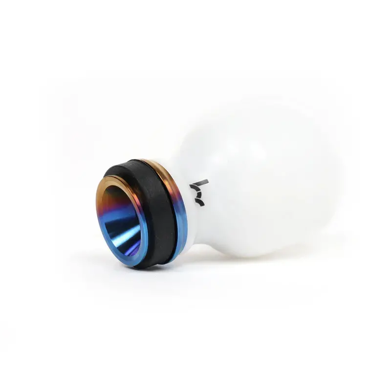 Hybrid Racing Delrin Chicane Shift Knob White / Titanium 2