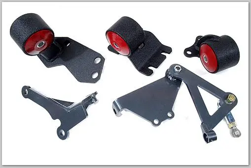 Innovative 88-91 Civic B-Series Black Steel Mounts 60A Bushings (Cable To Hydro Conversion) 2