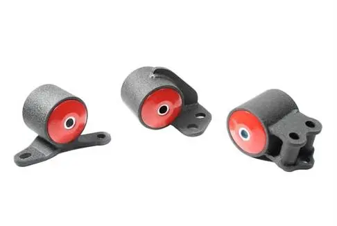 Innovative 90-93 Integra B-Series Black Steel Mounts 75A Bushings 1