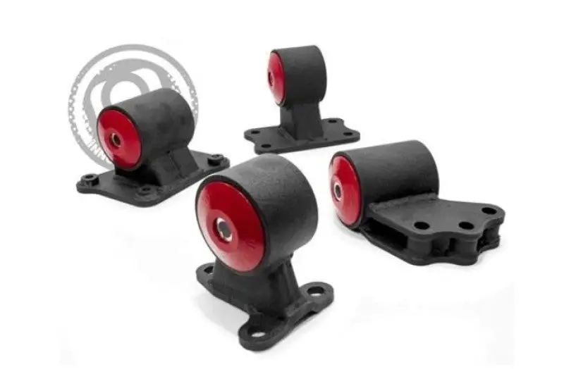 Innovative 91-99 Mitsubishi 3000Gt / Gto 6G72 Black Steel Mounts 95A Bushings 1