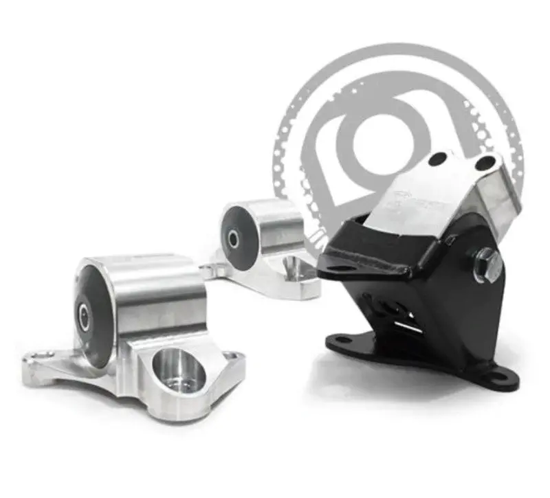 Innovative 96-00 Civic B/D Series Silver Aluminum Mounts 60A Bushings (3 Bolt) 1