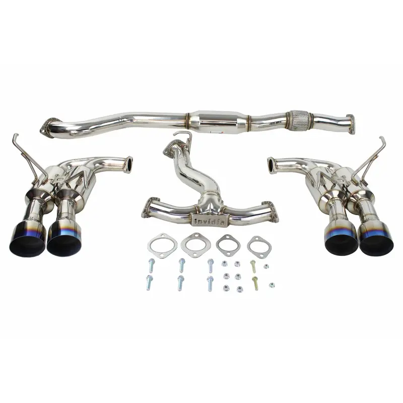 Invidia 2015+ Subaru Wrx / Sti Gemini/R400 Single Layer Quad Titanium Tip Cat-Back Exhaust 1
