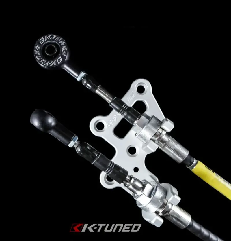 K-Tuned Shifter Cables - Race-Spec Shifter Cables (W/ Billet Trans Bracket) Rsx 1