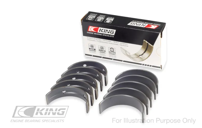 King 07-09 Mazdaspeed 3 L3-Vdt Mzr Disi (T) Duratec High Performance Main Bearing Set - Size Std 1