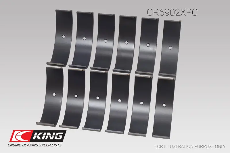 King Engine Bearings Nissan Vq35hr/Vq37vhr/Vr30dtt Pmaxkote Rod Bearing Set - Size +.25Mm 2