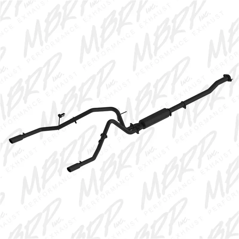 Mbrp 11-14 Ford F-150 V6 Ecoboost Black Coated 2.5In Cat-Back Dual Rear Exit Exhaust System 2