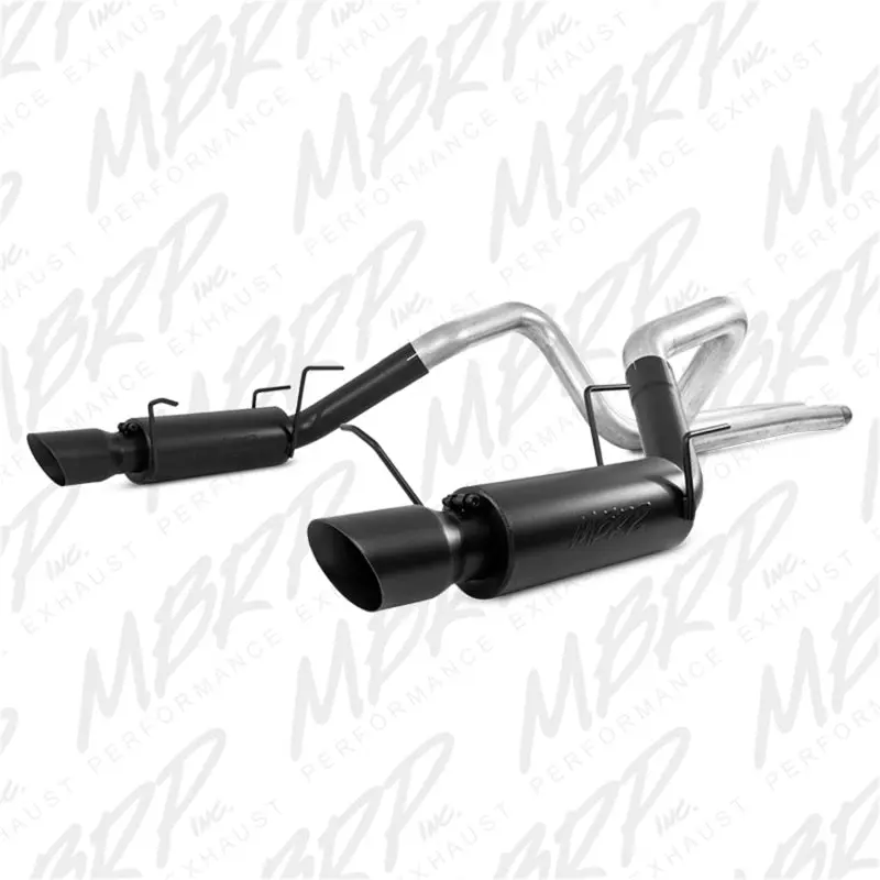 Mbrp 11-14 Ford Mustang Gt 5.0L 3In Cat Back Dual Split Rear Race Version 4In Tips - Black 2