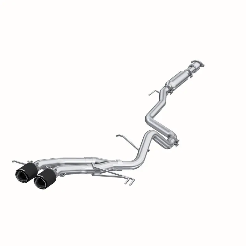 Mbrp 13-18 Hyundai Veloster Turbo Dual Exit T409 2 1/2In Cat Back W/ Carbon Fiber Tips 2