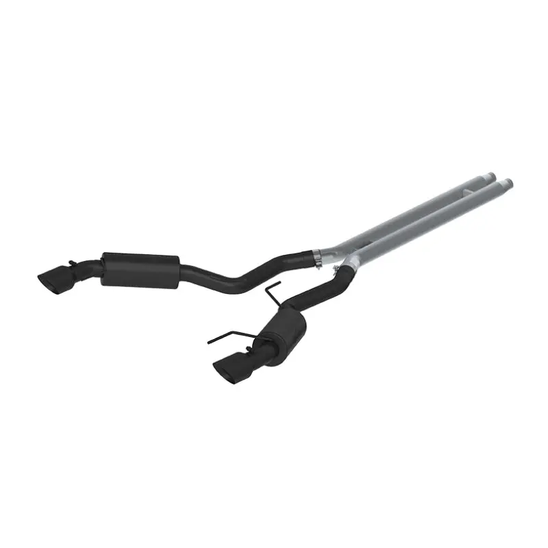 Mbrp 15 Ford Mustang Gt 5.0 3In Cat Back Dual Split Rear Street Version 4.5In Tips - Black Coated 1