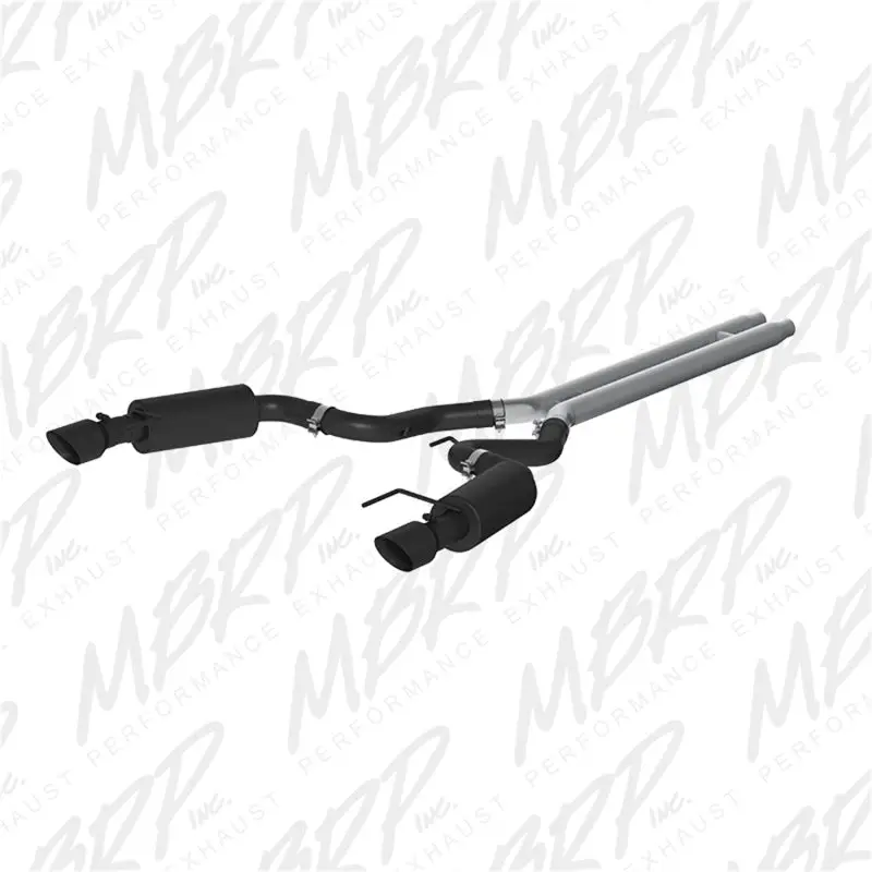 Mbrp 15 Ford Mustang Gt 5.0 Convertible Black 3In Cat Back Dual Split Rear Exit (Street Version) 2