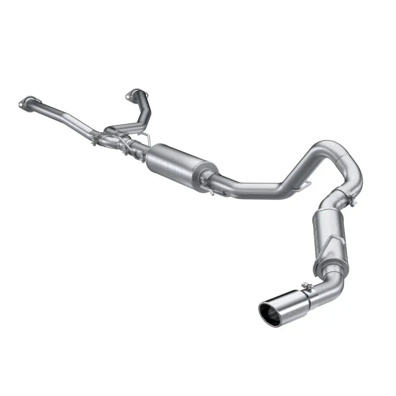 Mbrp 2022 Toyota Tundra 3.5L Dual Cat-Back 4In Single Side Exit Rolled Tip - Aluminized Steel 1