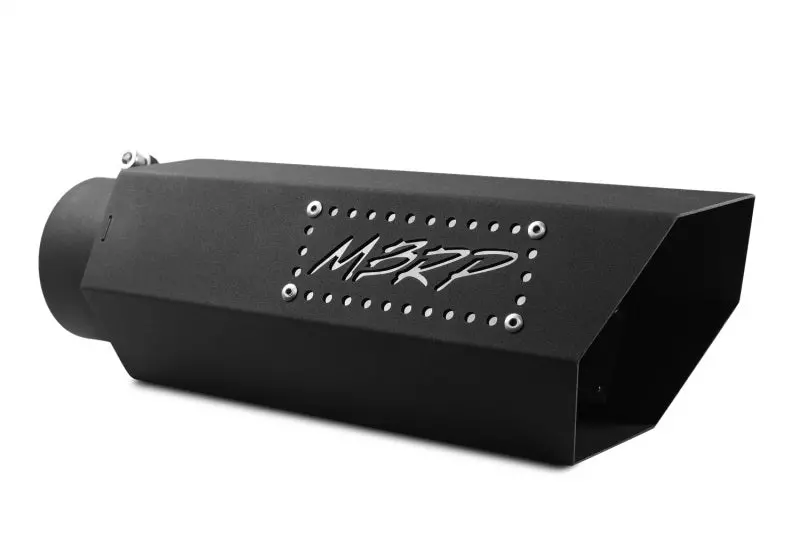 Mbrp Universal Hex Tip 4In Inlet 16In Length W/ Logo - Black Coated 2
