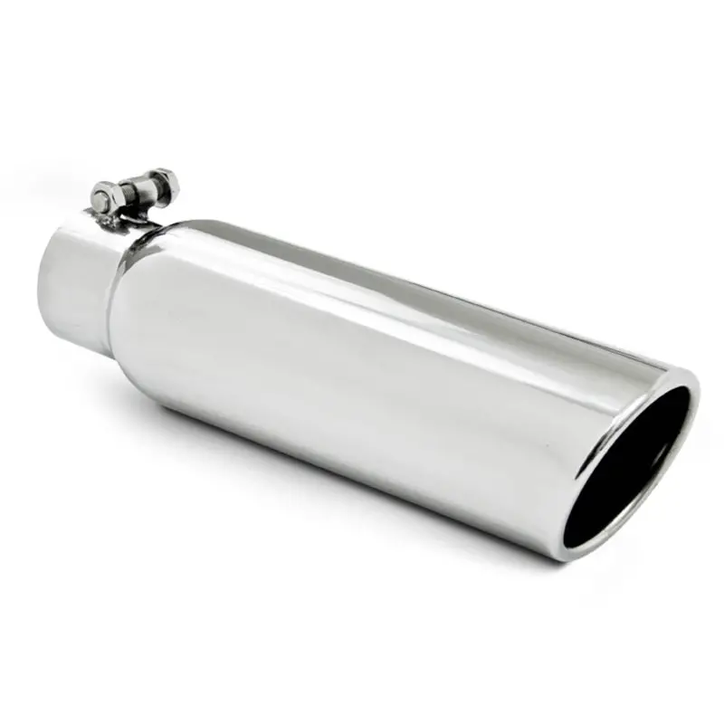 Mbrp Universal Tip 3.5In Od 2.5In Inlet 12In L Angled Cut Rolled End Clampless No-Weld T304 2