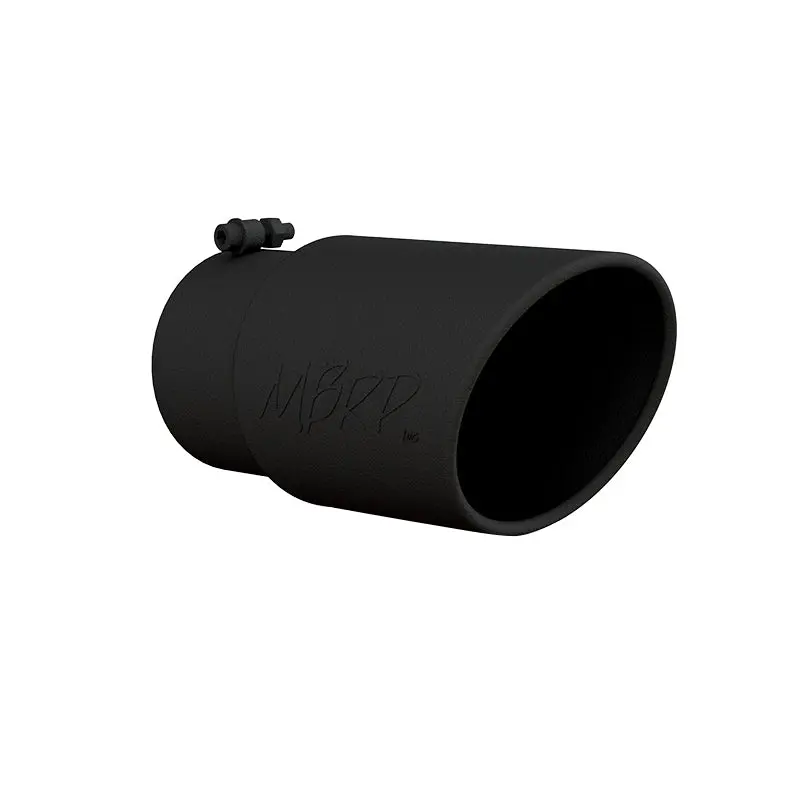 Mbrp Universal Tip 6In O.D. Angled Rolled End 5 Inlet 12 Length - Black Finish 2