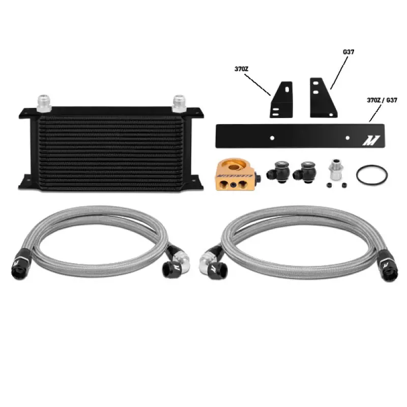 Mishimoto 09-12 Nissan 370Z / 08-12 Infiniti G37 (Coupe Only) Thermostatic Oil Cooler Kit -  Black 1