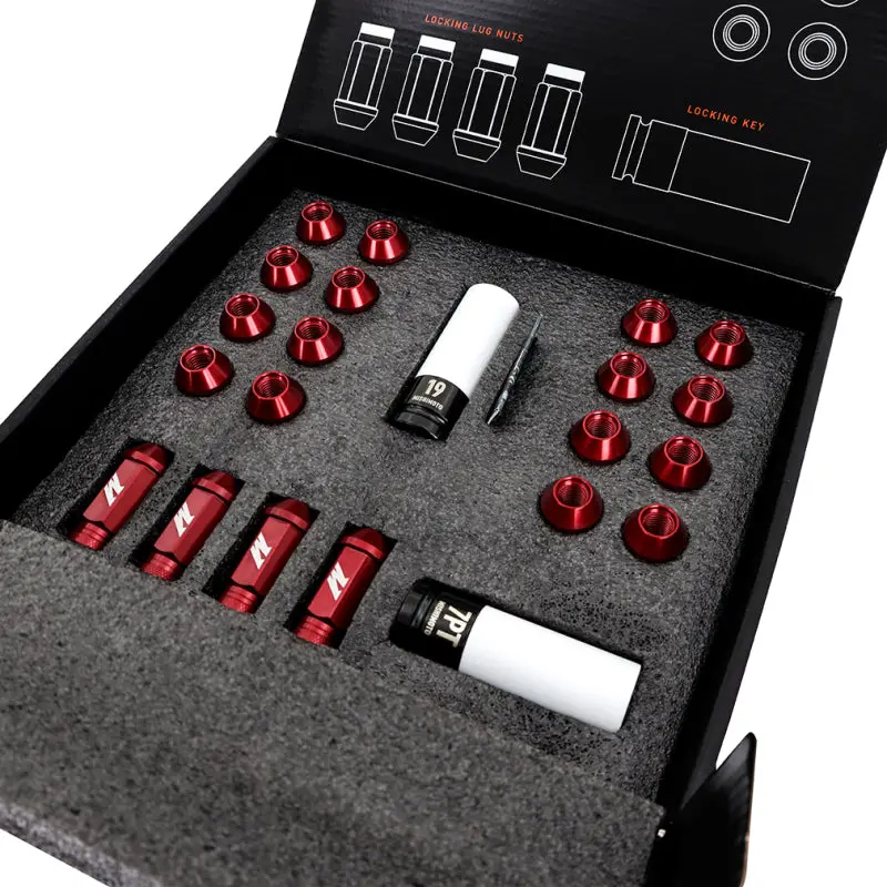 Mishimoto Aluminum Locking Lug Nuts M12x1.5 20Pc Set Black 2