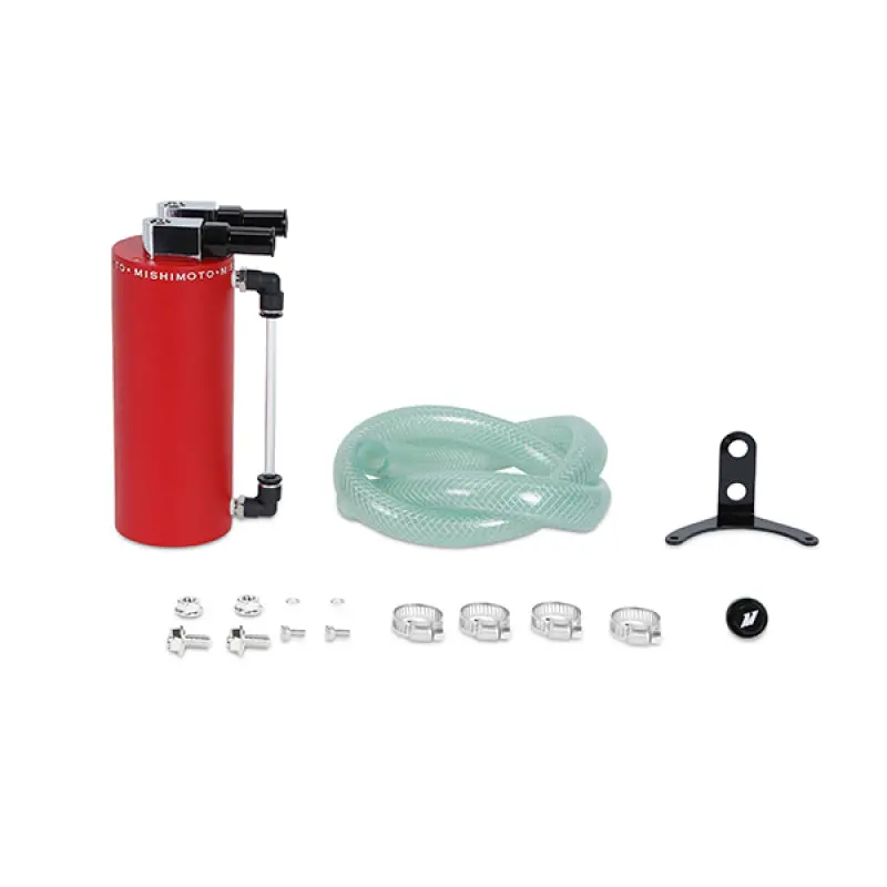 Mishimoto Small Aluminum Oil Catch Can - Wrinkle Red 2
