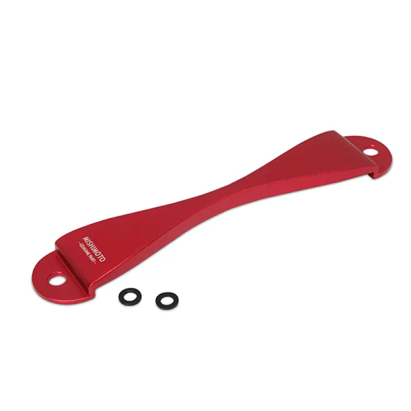 Mishimoto Subaru Cnc Battery Tie-Down - Red 2