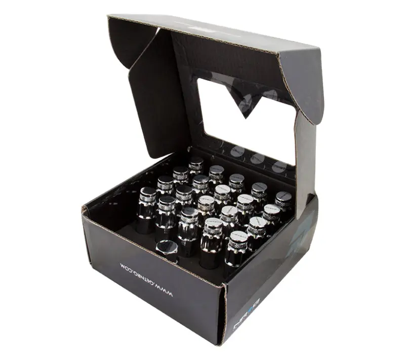 Nrg 700 Series M12 X 1.5 Steel Lug Nut W/Dust Cap Cover Set 21 Pc W/Locks & Lock Socket - Silver 2