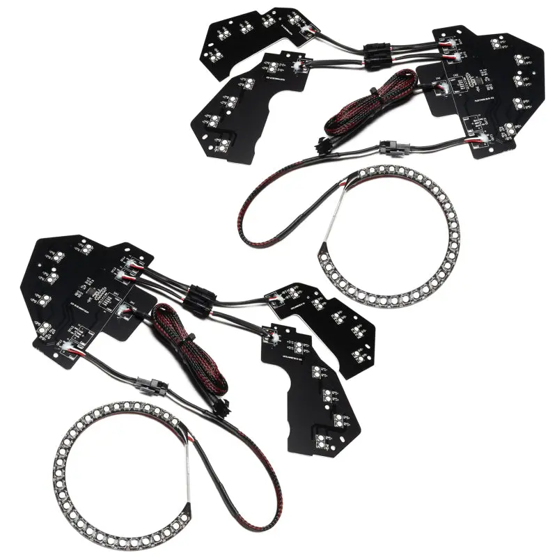 Oracle 18-21 Ford Mustang Dynamic Drl W/ Halo Kit & Sequential Turn Signal - Colorshift 1