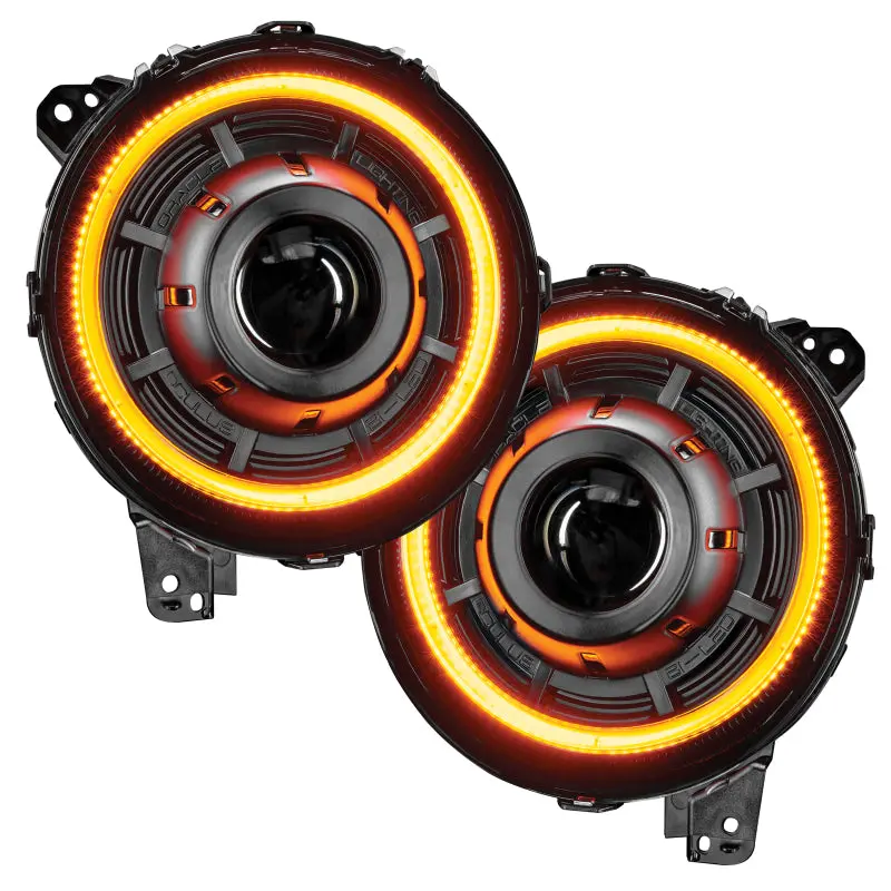 Oracle Jeep Jl/Gladiator Jt Oculus Bi-Led Projector Headlights - Amber/White Switchback 1