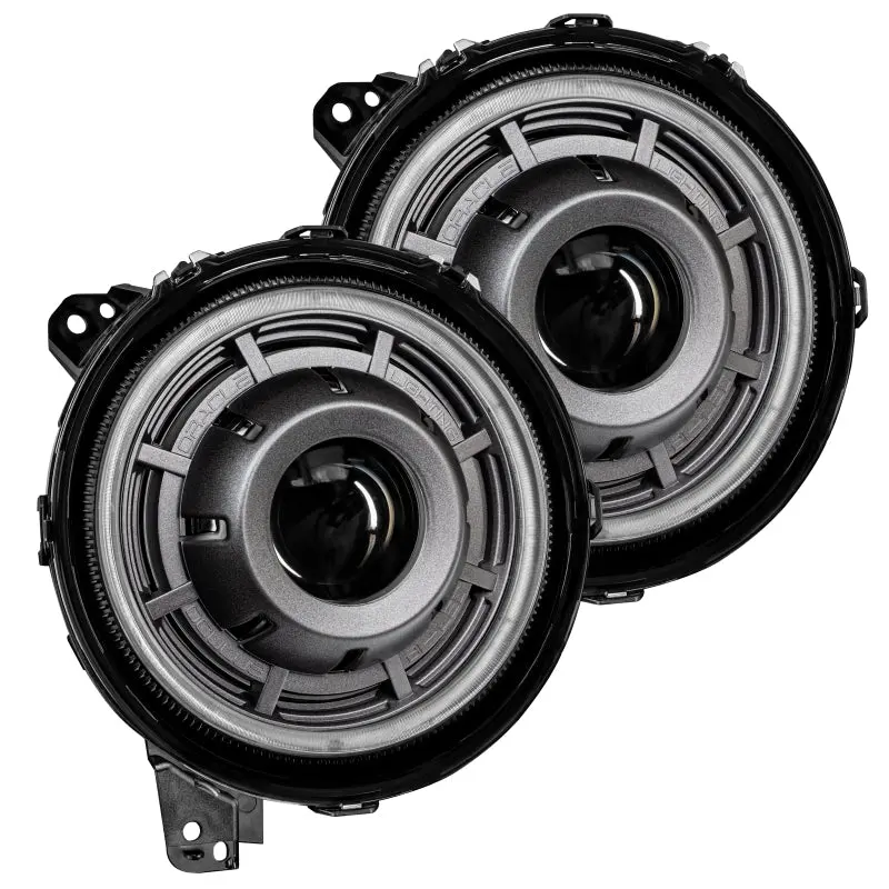 Oracle Jeep Wrangler Jl Oculus Bi-Led Projector Headlights- Graphite Metallic - 5500K 1