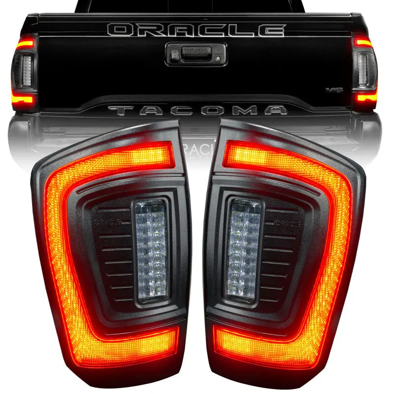 Oracle Lighting 16-23 Gen 3 Toyota Tacoma Black Series Flush Style Led Tail Lights 1