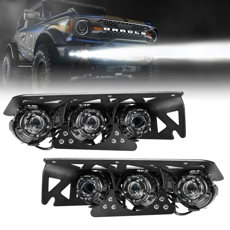 Oracle Lighting 21-24 Ford Bronco Off Road Laser And Led Fog Light Kit For Steel Bumper 1