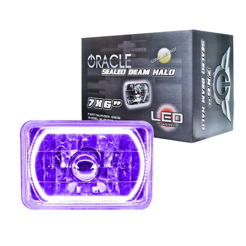 Oracle Pre-Installed Lights 7X6 In. Sealed Beam - Uv/Purple Halo 1
