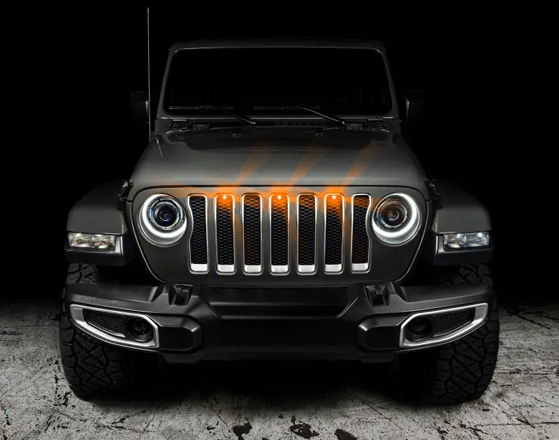 Oracle Pre-Runner Style Led Grille Kit For Jeep Wrangler Jl - Amber 2