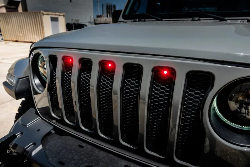 Oracle Pre-Runner Style Led Grille Kit For Jeep Wrangler Jl - Red 1