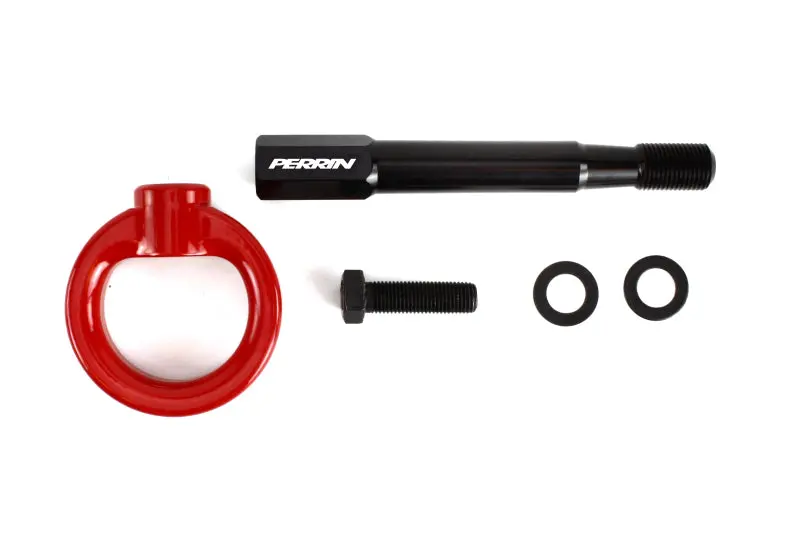 Perrin 22-25 Subaru Wrx / 18-23 Crosstrek Tow Hook Kit (Rear) - Red 1