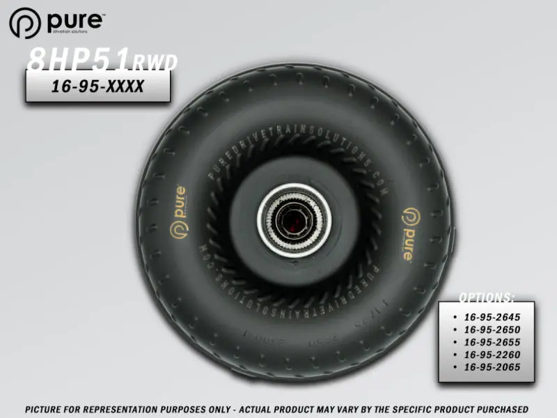 Pure Drivetrain 8Hp51 High Performance Billet Race Torque Converter - 26/50 Stator - Rwd 1