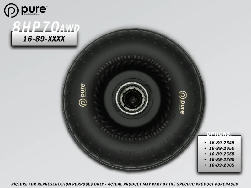 Pure Drivetrain 8Hp70 High Performance Billet Race Torque Converter - 26/50 Stator - Awd 1