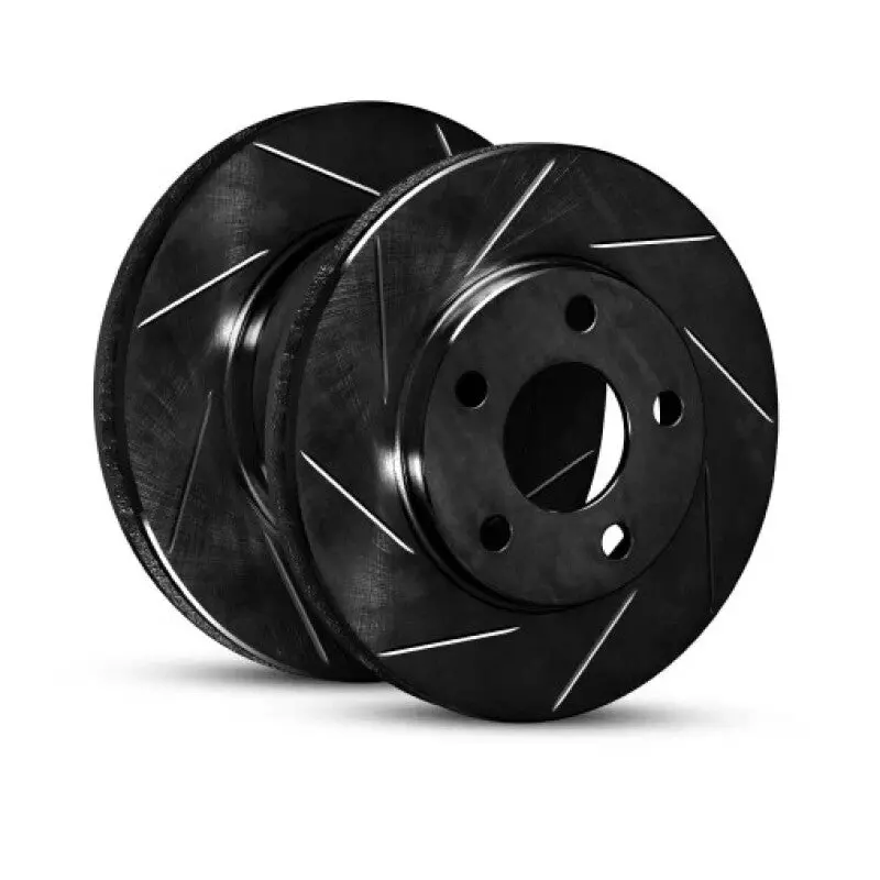 R1 10-22 Toyota 4Runner Front Left Slotted Black Brake Rotor 1