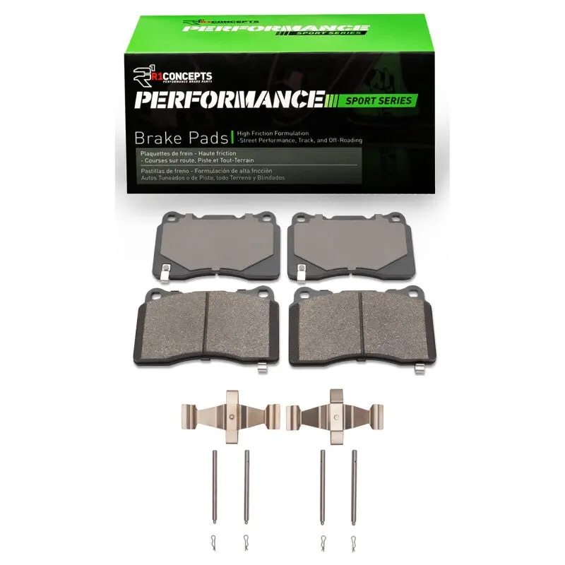 R1 13-17 Subaru Wrx Sti Front R1 Performance Sport Pads & Hardware Kit 1