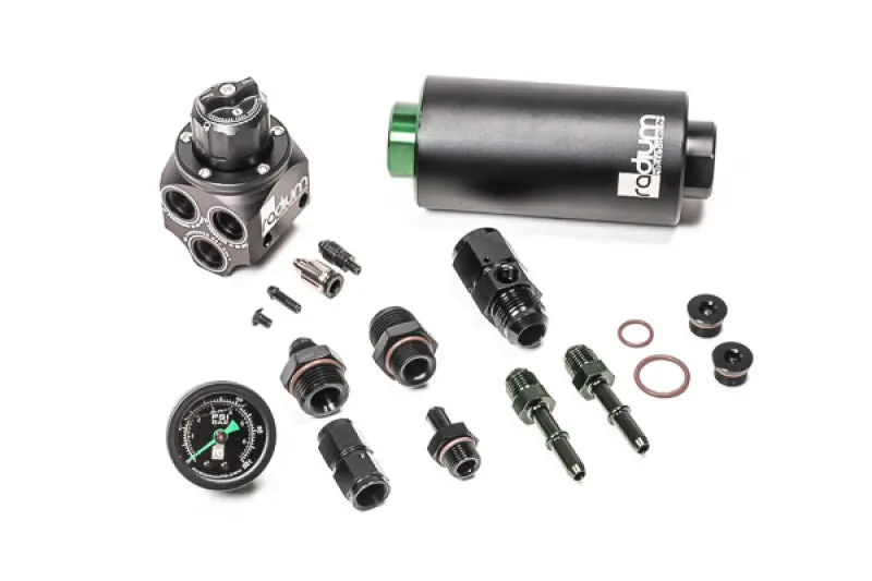 Radium Engineering 01-06 Bmw E46 M3 Fuel Pressure Regulator & Fuel Filter Kit W/ Microglass Filter 1
