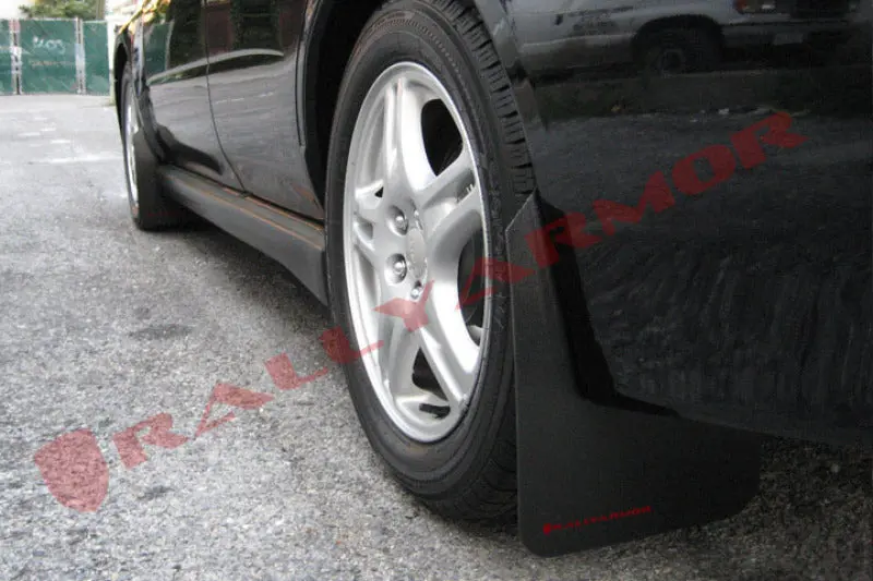 Rally Armor 02-07 Subaru Wrx/Sti/Rs/2.5I (Wagons Req. Mod.) Basic Black Mud Flap W/Black Logo 2