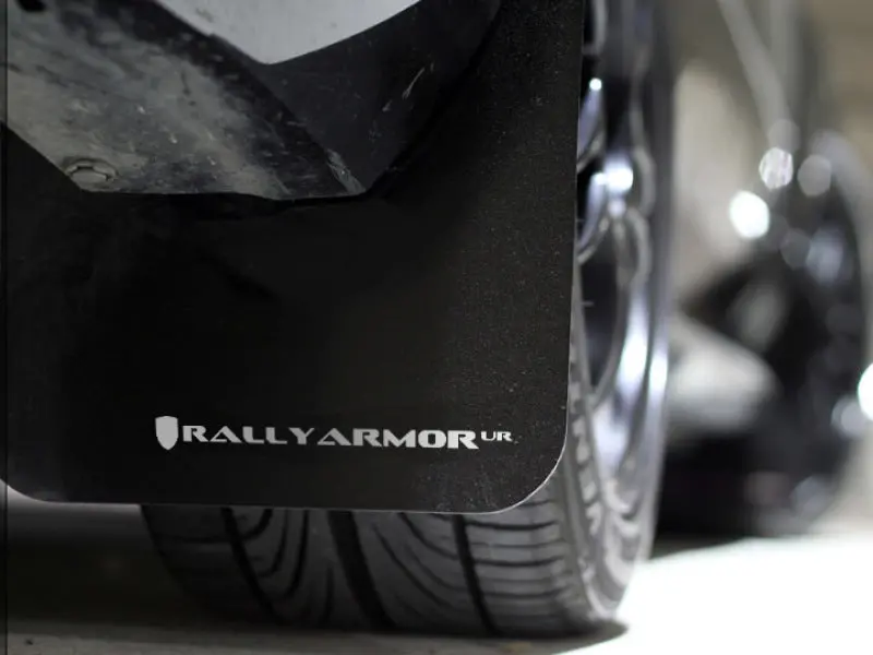 Rally Armor 02-07 Subaru Wrx/Sti/Rs/2.5I (Wagons Req. Mod.) Black Ur Mud Flap W/White Logo 2