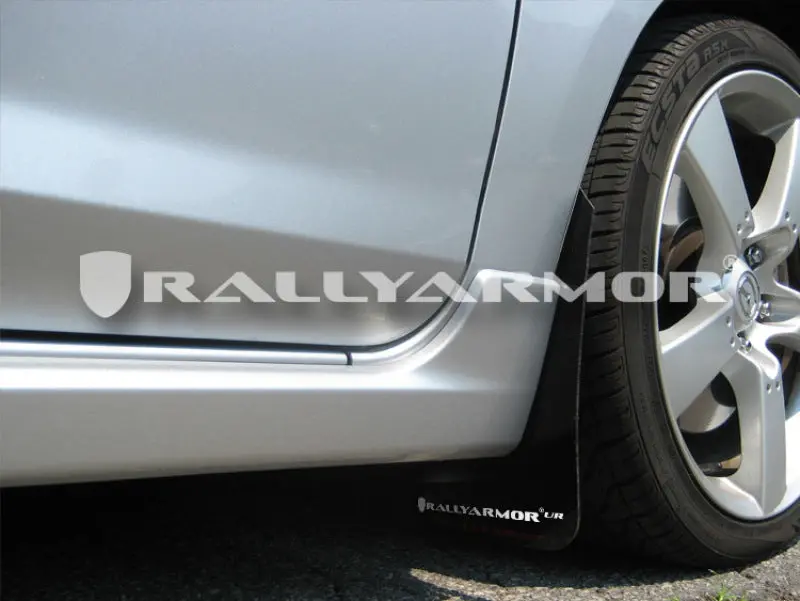 Rally Armor 04-09 Mazda3/Speed3 Black Ur Mud Flap W/ White Logo 2