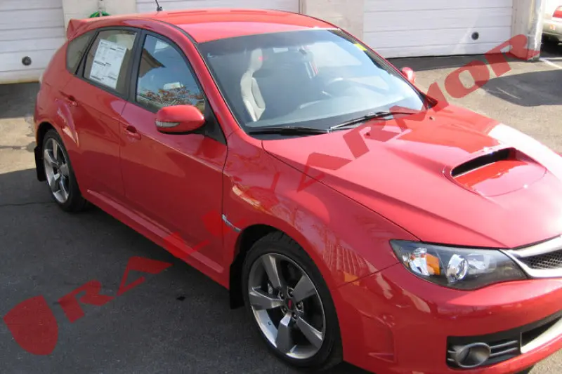 Rally Armor 08-11 Subaru Sti (Hatch Only) / 11-14 Wrx (Hatch Only) Black Ur Mud Flap W/Red Logo 2