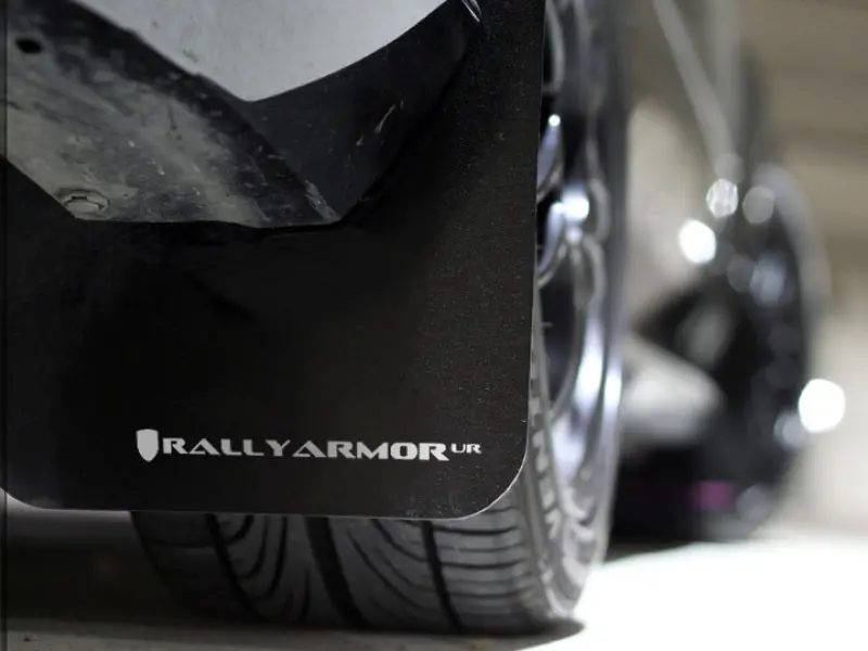Rally Armor 12-16 Subaru Impreza 4D/5D Black Ur Mud Flap W/White Logo 2