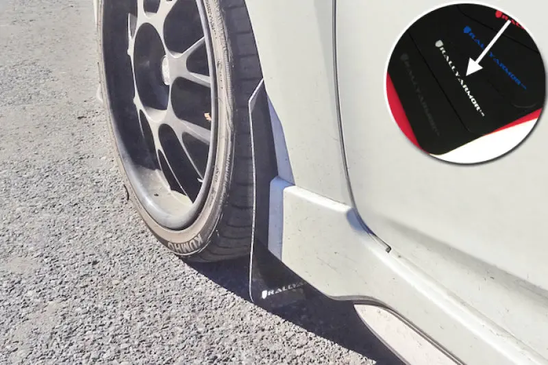 Rally Armor 12-18 Hyundai Veloster Black Ur Mud Flap W/ White Logo 2