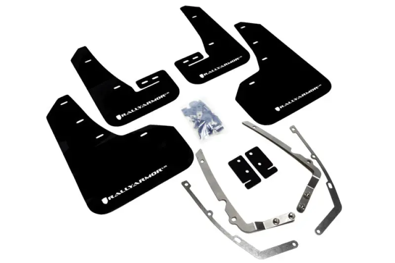 Rally Armor 15-21 Mkvii Vw Golf/Gti Black Ur Mud Flap W/White Logo 1