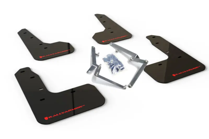 Rally Armor 17-19 Honda Civic Sport/Sport Touring Black Ur Mud Flap W/Red Logo 1
