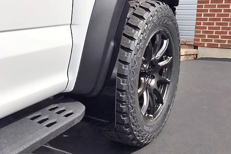 Rally Armor 17-20 Ford F-150 Raptor Gen 2 Black Ur Mud Flap W/Dark Grey Logo 1