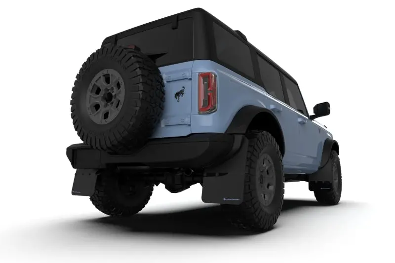 Rally Armor 21-25 Ford Bronco (Plstc Bmpr + Rr - No Rptr/Sprt) Blk Mud Flap W/Met. Blk Logo 2
