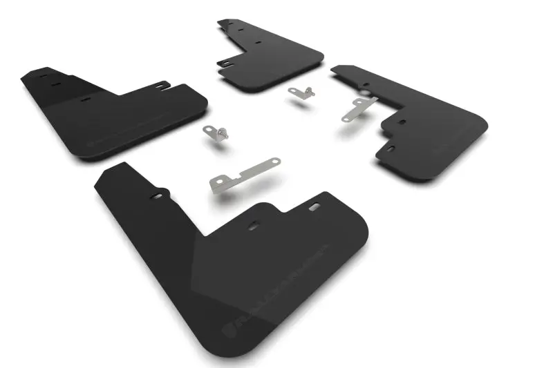 Rally Armor 21-25 Ford Mustang Mach-E/Gt/Rally Black Ur Mud Flap W/Metallic Black Logo 1