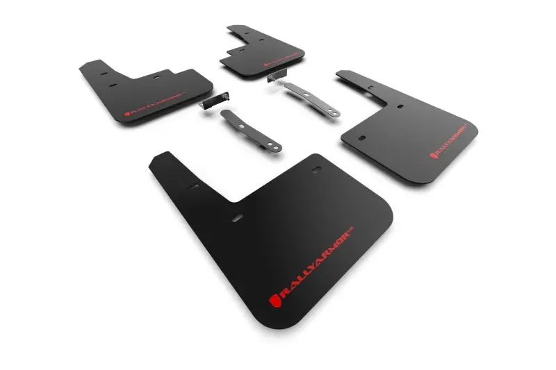 Rally Armor 22-23 Hyundai Kona N Black Ur Mud Flap W/Red Logo 1